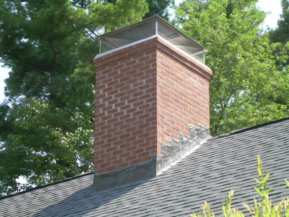 chimney repair in progress in CT